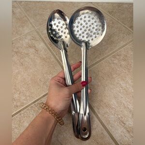 Stainless Steel slotted cooking utensils - made in India